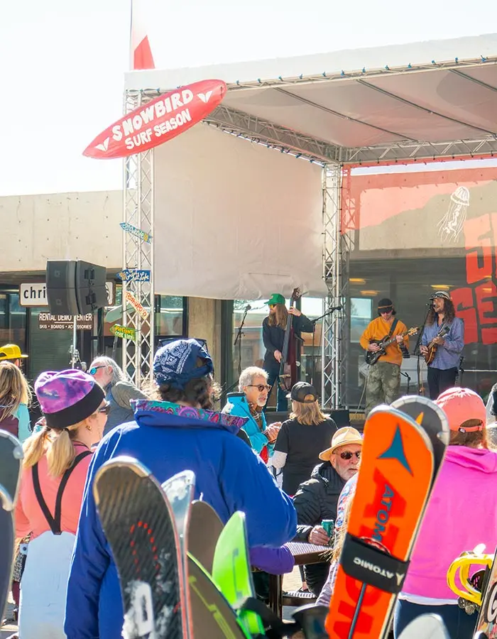 Mobile hero- plazaplooza stage at snowbird