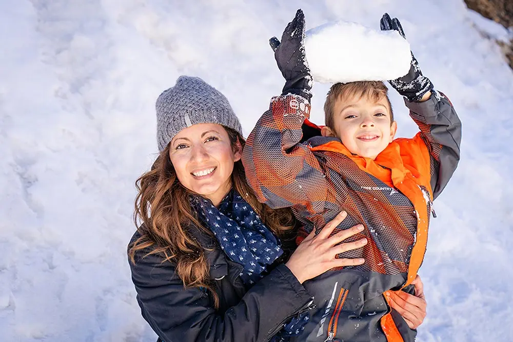 Mom and son on Mother's Day at Snowbird