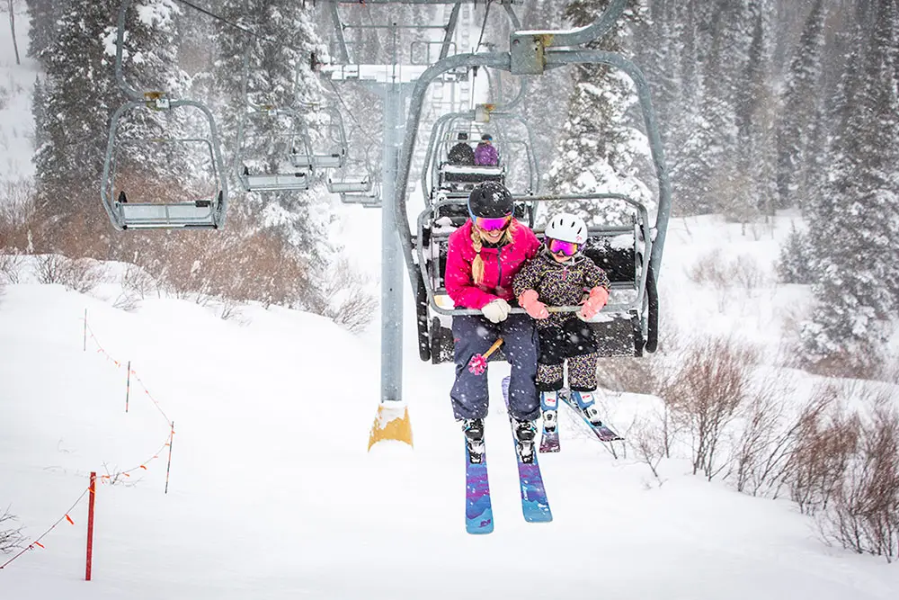 Mother's Day skiing
