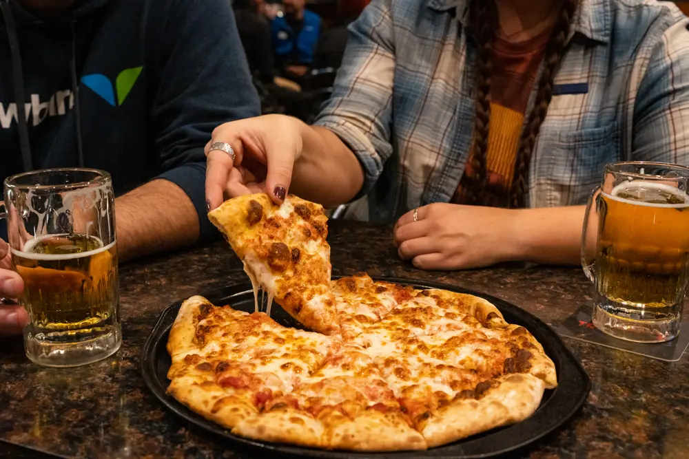 Pizza at The Tram Club