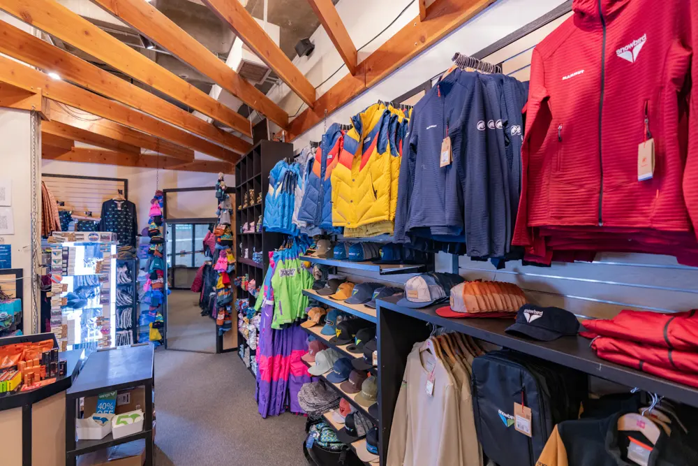 Mammut and other snowbird-logo gear at Pipeline