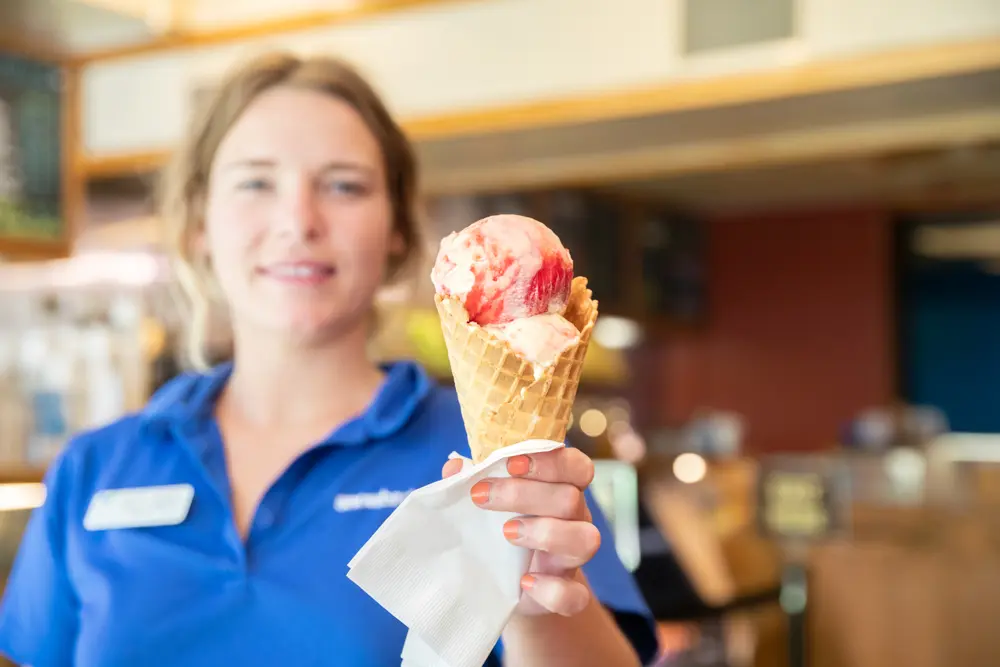 Ice cream at Snowbird's Baked & Brewed Cafe