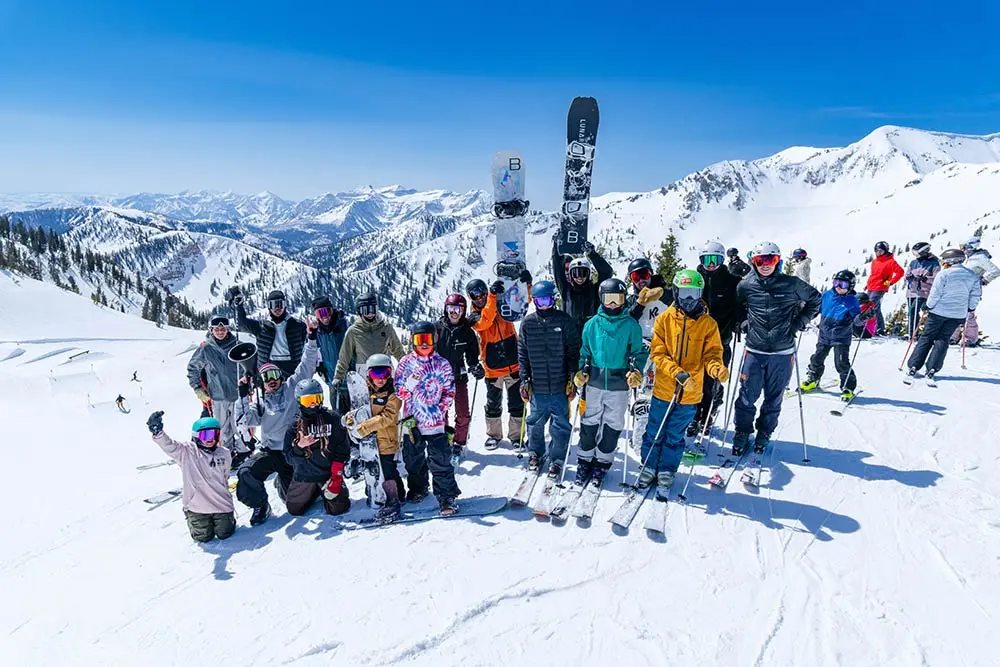 Group at Woodward Park City smiling and cheering