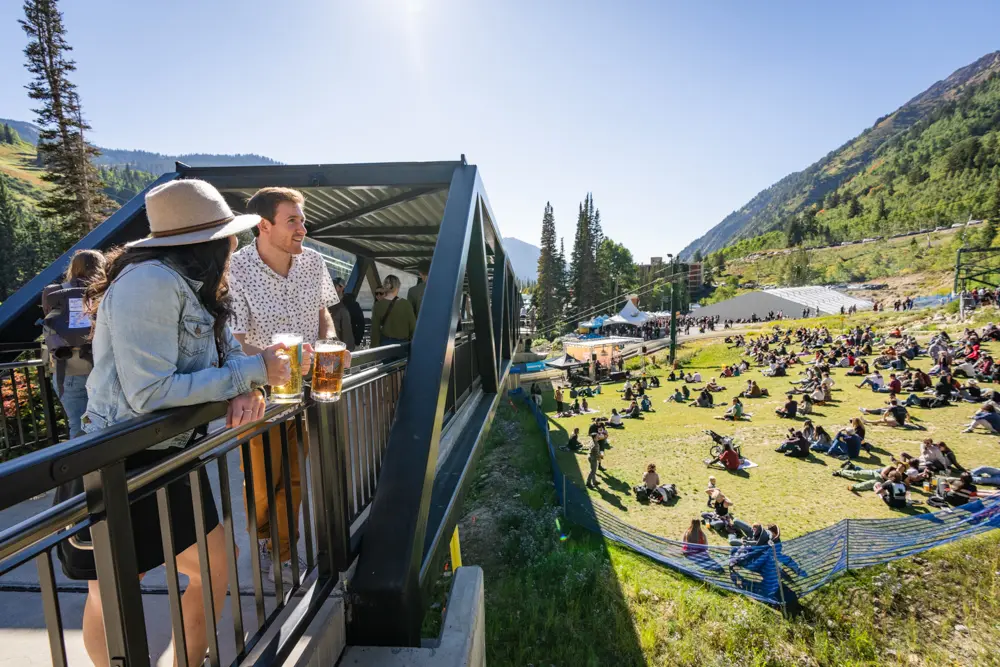 Couple at Snowbird's Oktoberfest - one of the annual events at Snowbird