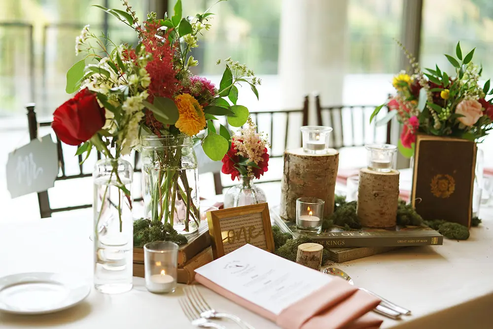 Indoor Mountain Wedding Venue at Snowbird Ski Resort in the summer.