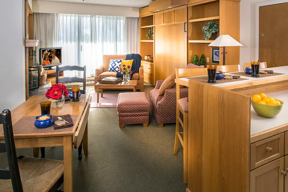 Studio Room ski lodging at Snowbird at the Inn at Snowbird