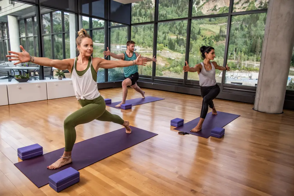 Yoga class at The Cliff Spa at Snowbird