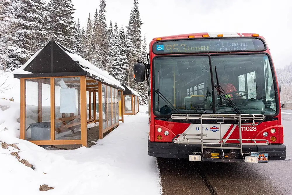 Bus arrives at Snowbird, UTA