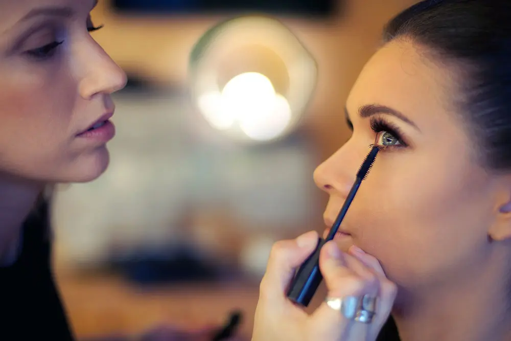 Woman gets make up done at Snowbird's Cliff Spa