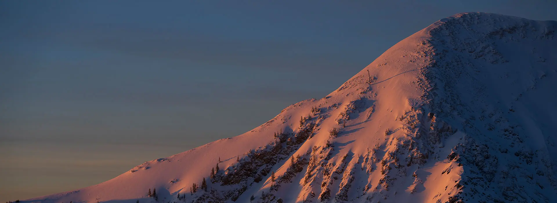 Mountain at Snowbird at sunrise