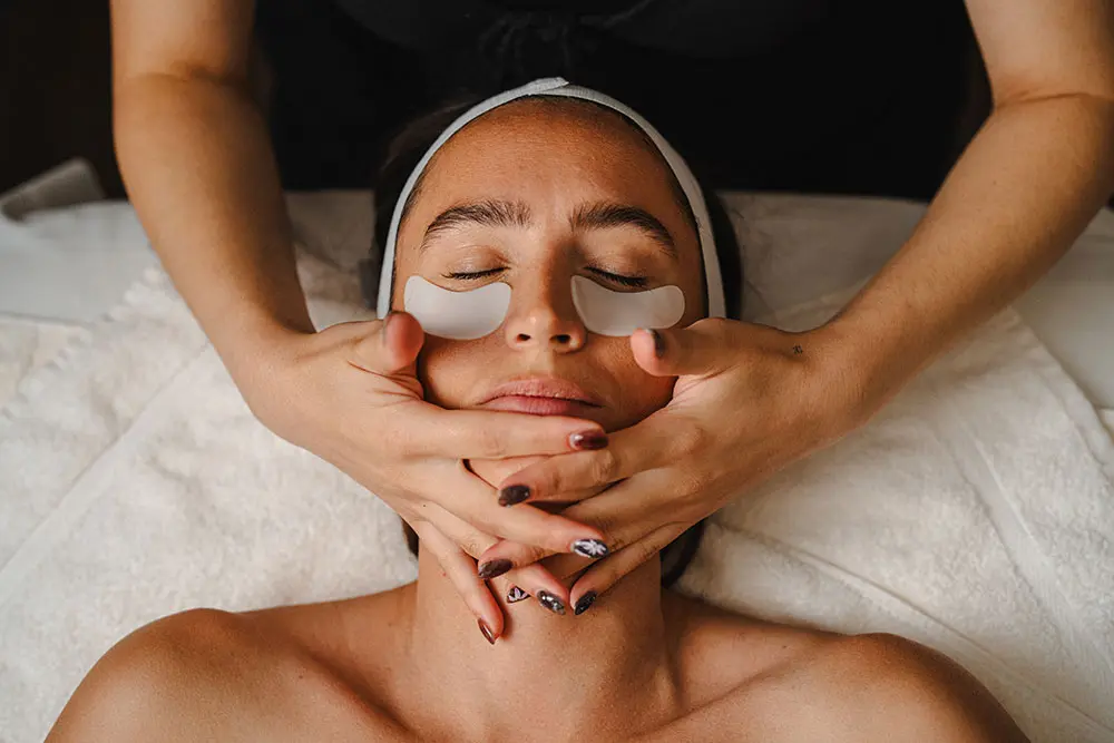 Woman receives a facial at the Cliff Spa at Snowbird