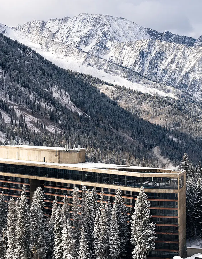 The Cliff lodge on a stormy day- mobile hero