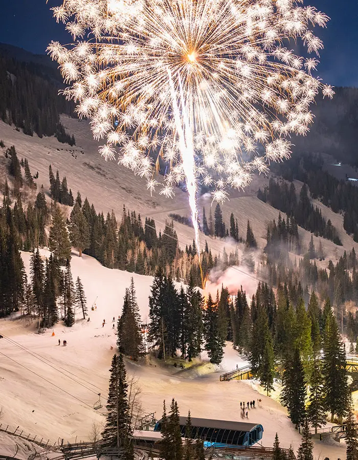 Mobile hero- firework at Snowbird
