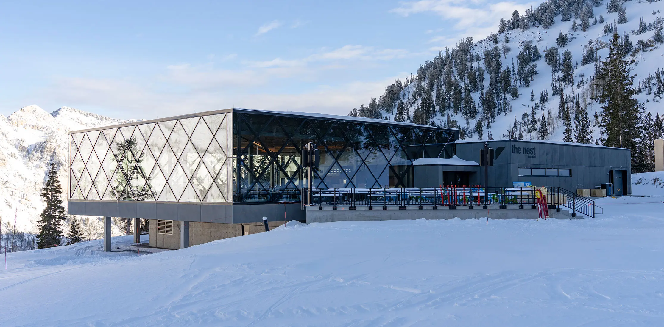 The Nest at Snowbird, a newly rebuilt mid-mountain restaurant is now open for lunch