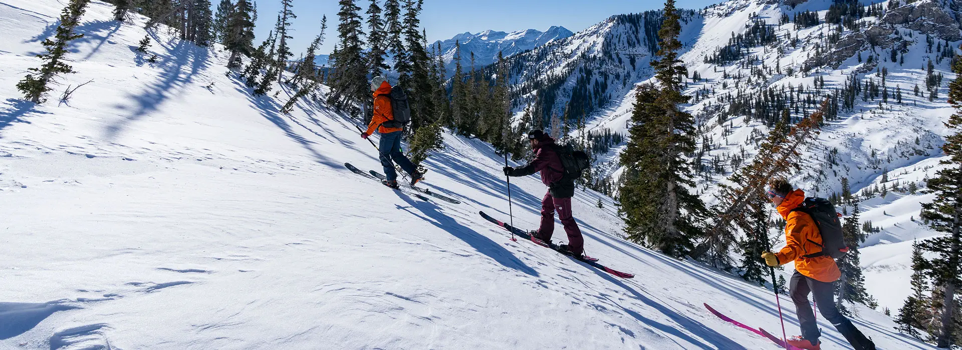 Snowbird Mountain Guides leading a backcountry tour in the Wasatch