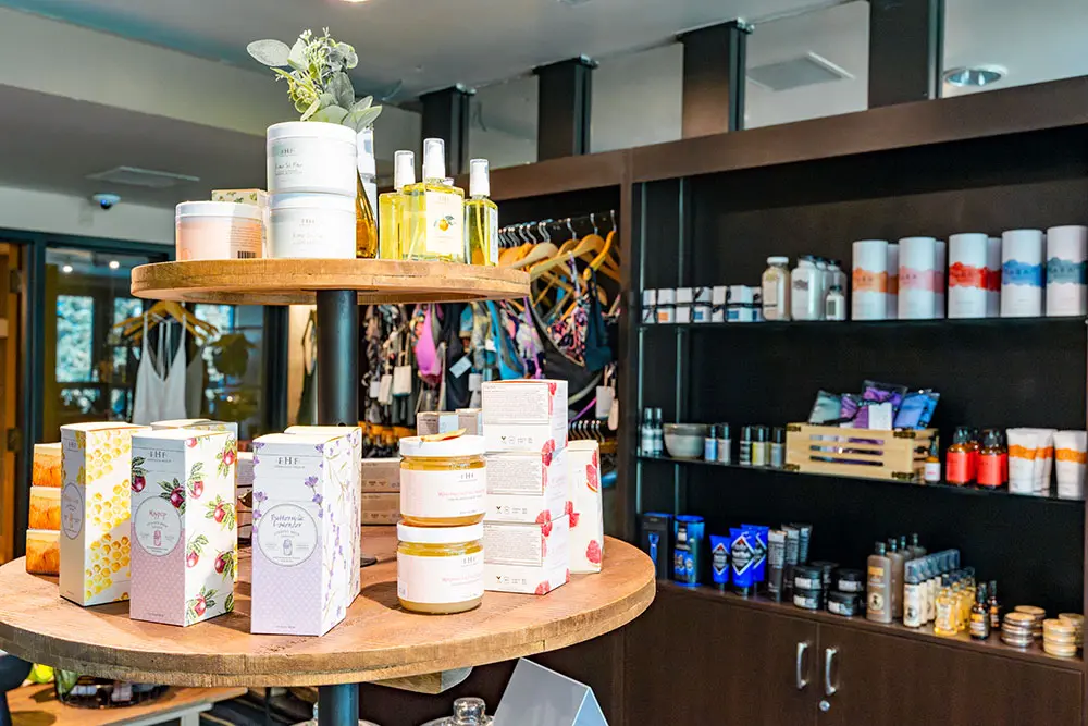 Cliff Spa Shop rack at Snowbird