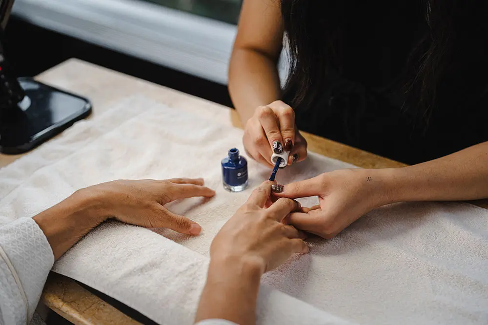 Woman receives a manicure at Snowbird's Cliff Spa in Little Cottonwood Canyon
