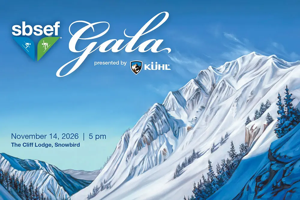 Poster promoting SBSEF Fall Gala at Snowbird