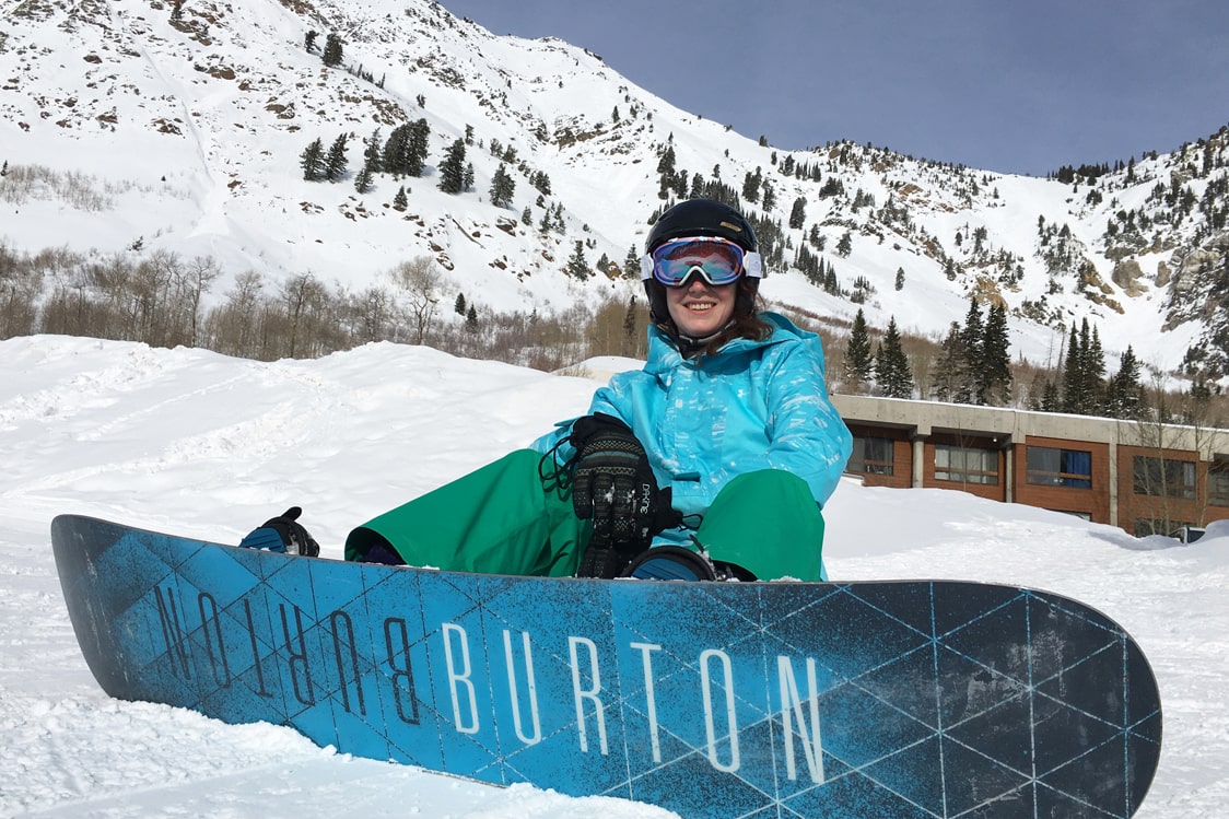 Learning to Snowboard on Chickadee at Snowbird