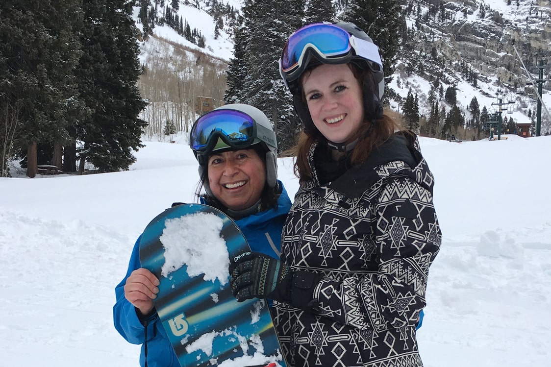 Lindsey and Mountain School Ski Lesson Instructor
