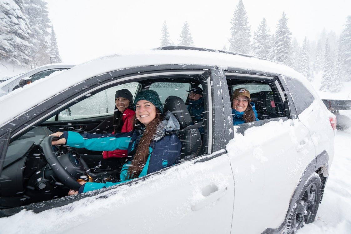 Carpooling to Snowbird for giveaway prizes