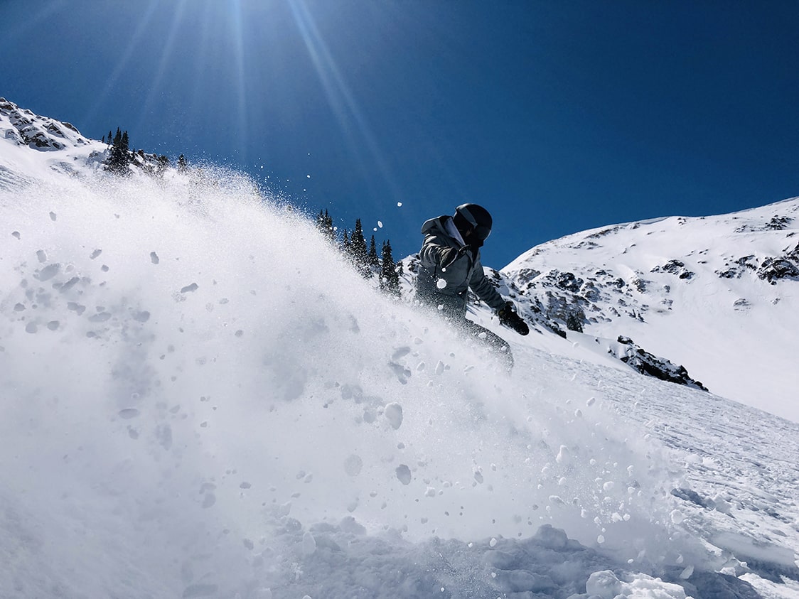 Lamont White snowboarding. Photography by Mateo Tobia