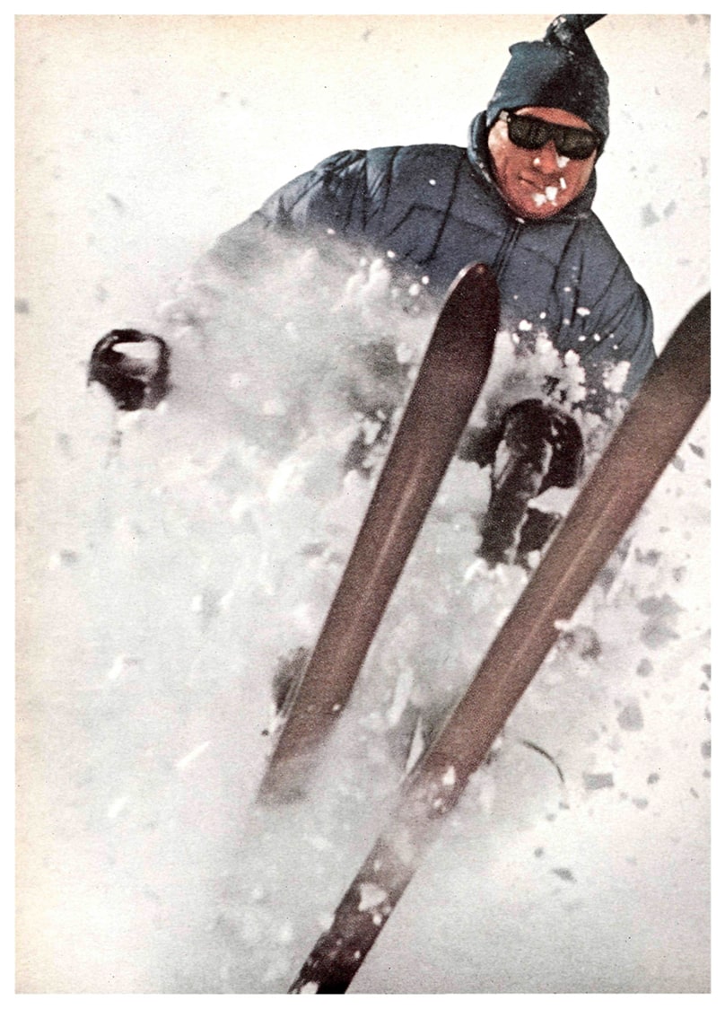 Ted Johnson skiing