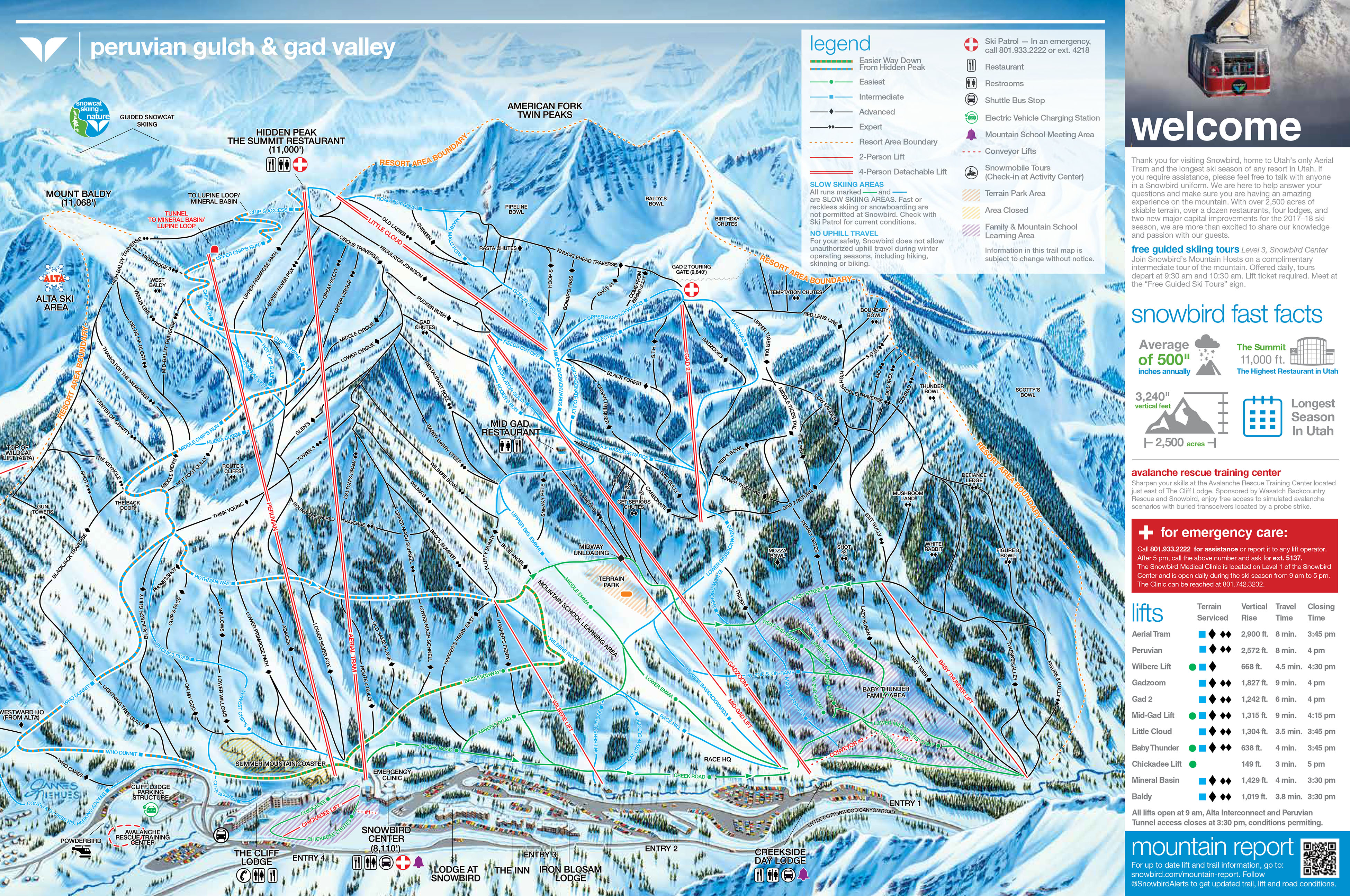 Mammoth Ski Resort Airport Snowbird Ski Resort Map