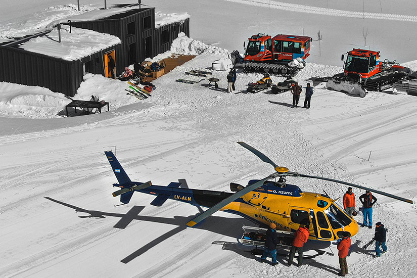 International Helicopter Skiing in Argentina at the El Azufre Lodge